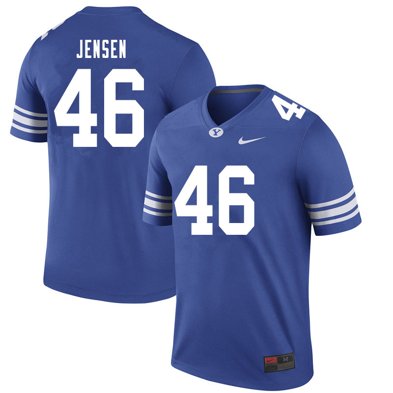 Men #46 Drew Jensen BYU Cougars College Football Jerseys Sale-Royal